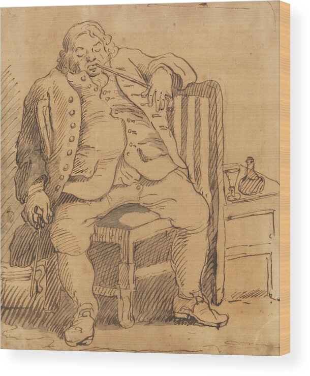 William Hogarth Wood Print featuring the drawing Benjamin Read by William Hogarth