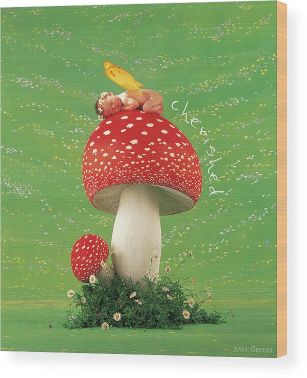 Fairy Wood Print featuring the photograph Cherished by Anne Geddes