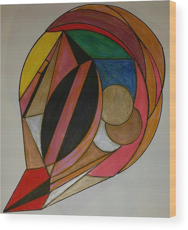 Geometric Art Wood Print featuring the glass art Dream 10 by S S-ray