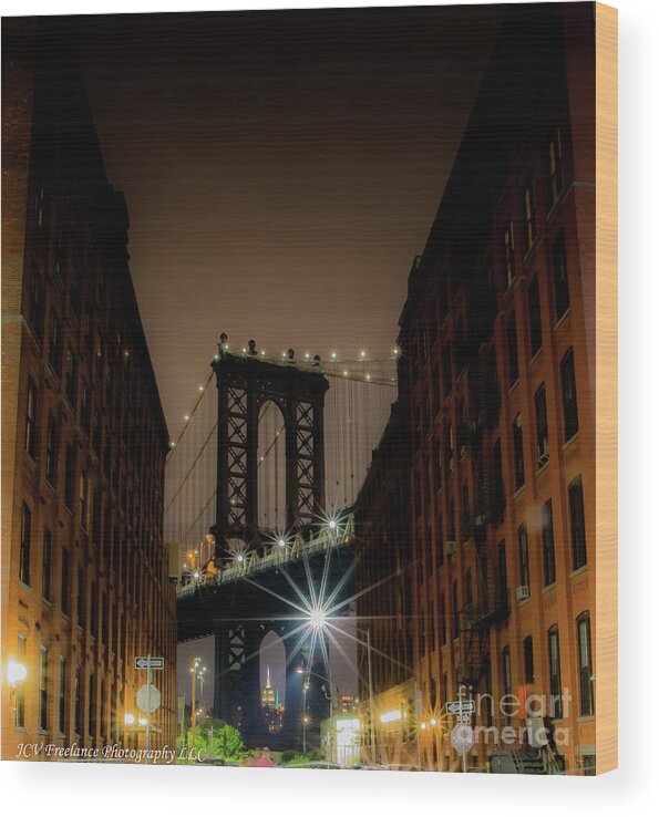 Nyc Wood Print featuring the photograph Dumbo Nyc by JCV Freelance Photography LLC