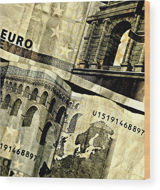 Euro Wood Print featuring the photograph Euro by Diana Angstadt