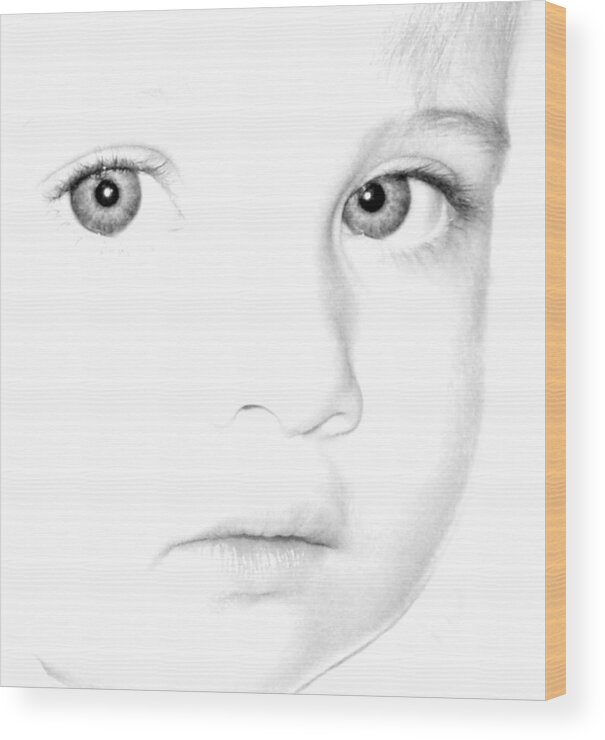 Children Wood Print featuring the photograph Eyes of a Child by Kathleen Stephens
