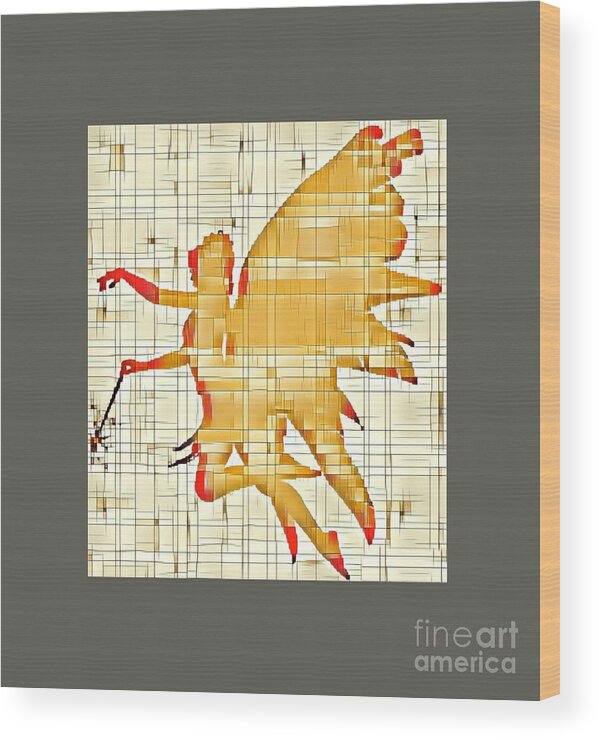 Fairy Wood Print featuring the digital art Fairy Wings by Esoterica Art Agency