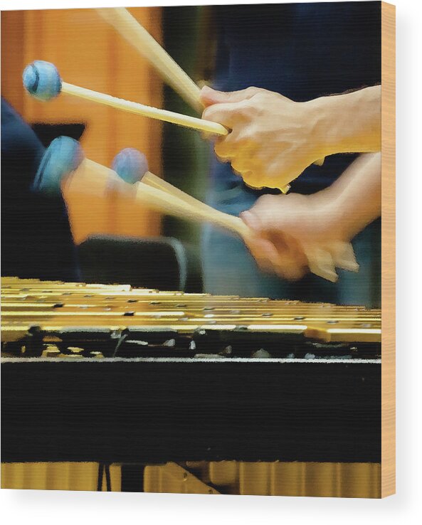 Percussion Wood Print featuring the photograph Golden - by Julie Weber