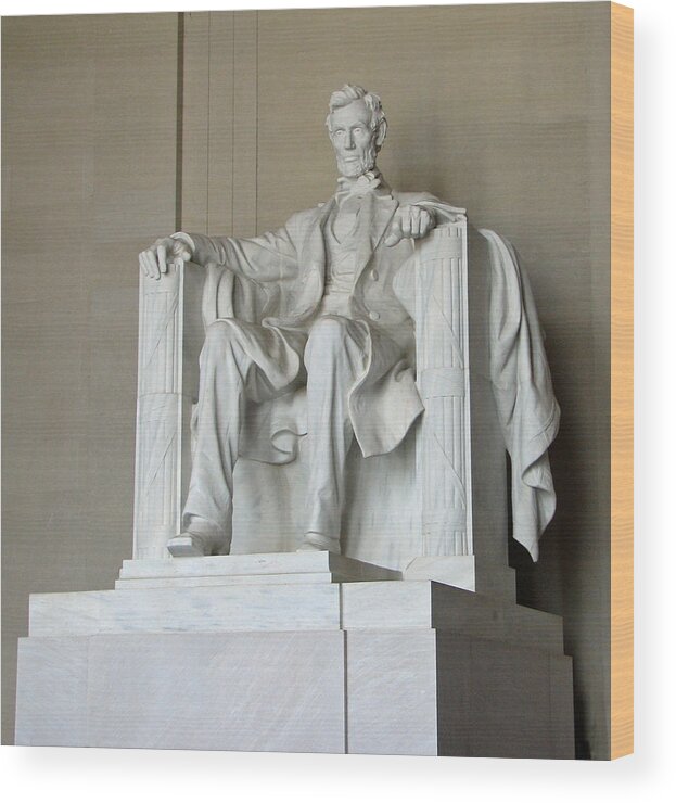 Usa Abe Lincoln Washington America Wood Print featuring the photograph Honest Abe by Kat Dee