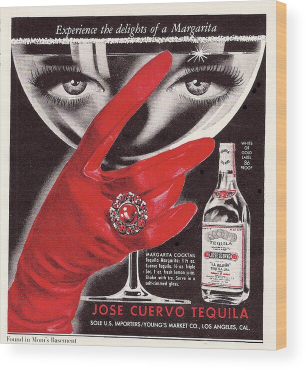 Americana Wood Print featuring the digital art Jose Cuervo Tequila Experience The Delights of a Margarita by Kim Kent