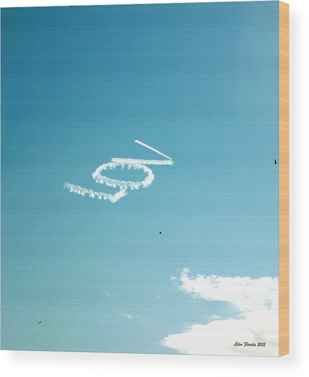All Products Wood Print featuring the photograph LOV In The Air by Lorna Maza