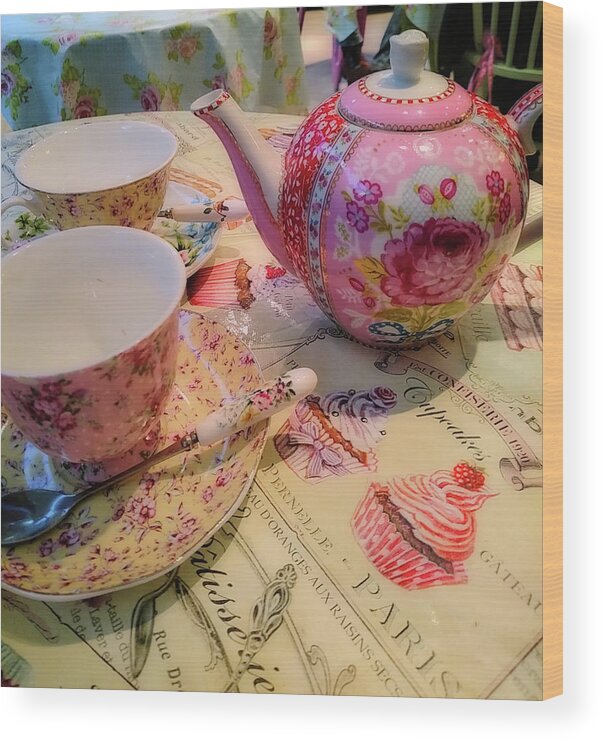 Across Wood Print featuring the photograph Pristine Tea Time by JAMART Photography