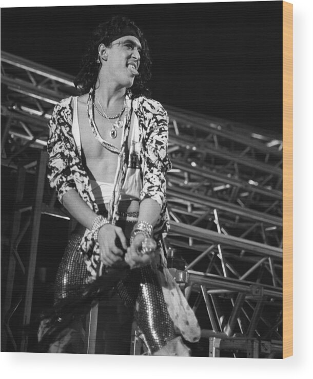 Stephen Pearcy Wood Print featuring the photograph Ratt '85 #3 by Chris Deutsch