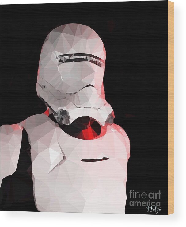 Stormtrooper Wood Print featuring the digital art StormTrooper Next Gen by HELGE Art Gallery