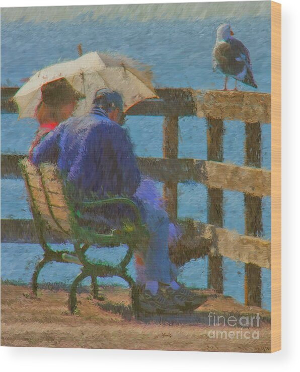 Seashore Wood Print featuring the photograph Time Together by Tom Griffithe