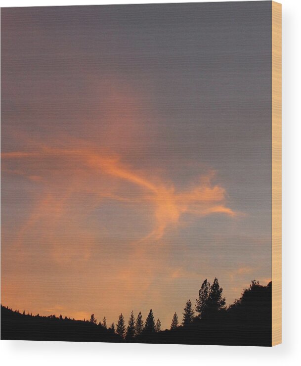 Sky Wood Print featuring the photograph Where Angels Dance by Marie Neder