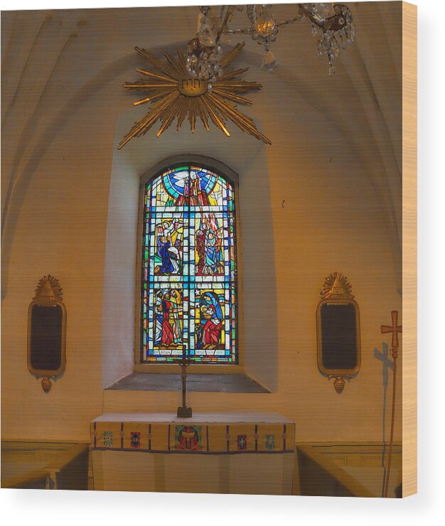 Window Wood Print featuring the photograph Window Teda church by Leif Sohlman