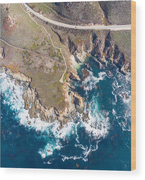 Landscapeaerial Wood Print featuring the photograph The Cold, Nutrient-rich Waters #17 by Ethan Daniels