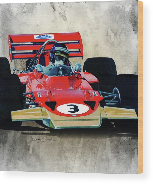 Art Wood Print featuring the painting 1970 Lotus 72 by Simon Read