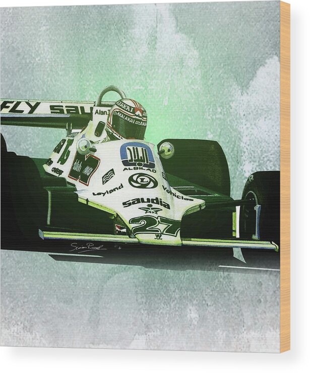 Art Wood Print featuring the painting 1980 Williams FW07B by Simon Read