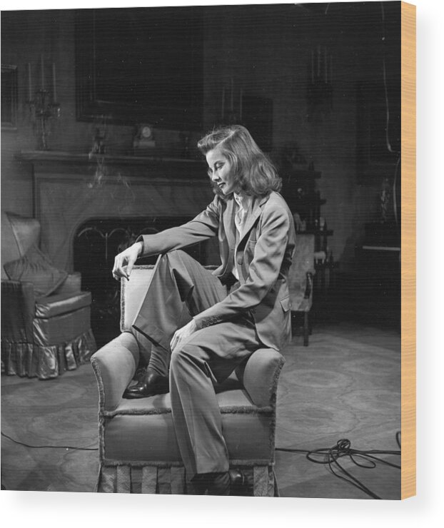 Katherine Hepburn Wood Print featuring the photograph Katharine Hepburn #7 by Alfred Eisenstaedt