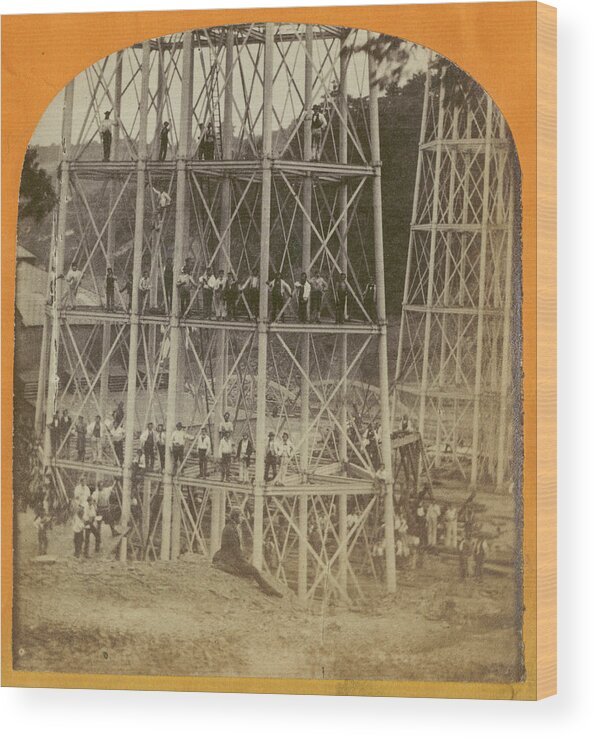 People Wood Print featuring the photograph Crumlin Viaduct by London Stereoscopic Company