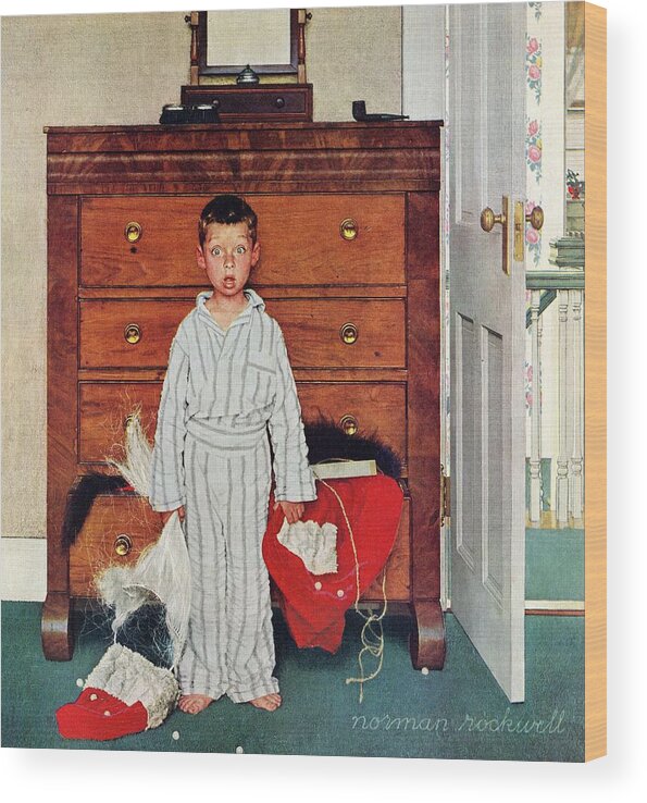 #faaAdWordsBest Wood Print featuring the painting Discovery by Norman Rockwell