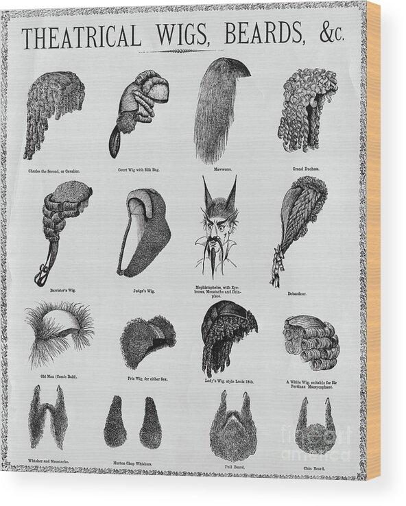 Hairy Wood Print featuring the photograph Display Of Theatrical Costume Pieces by Bettmann