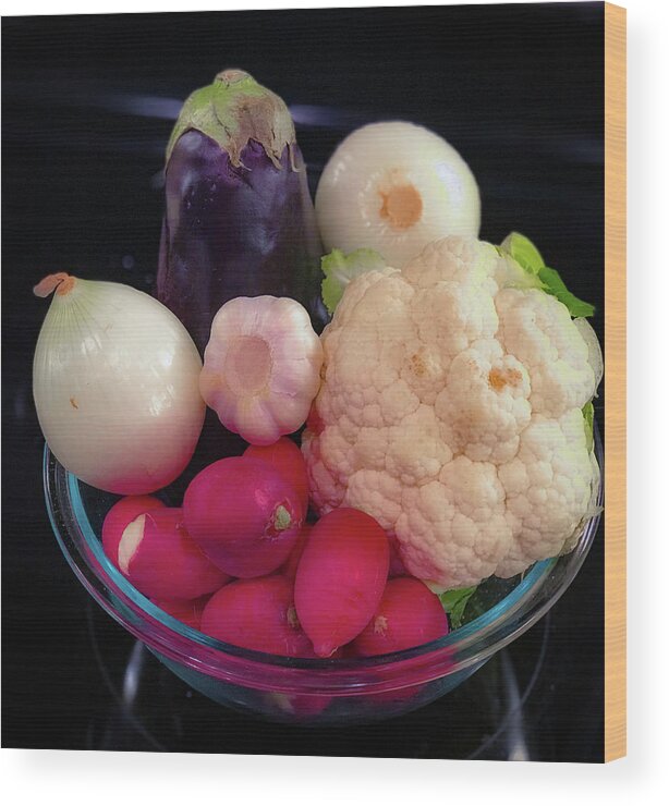 Vegetables Wood Print featuring the photograph Fresh Veggies by Lora J Wilson