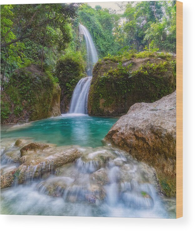Waterfalls Wood Print featuring the photograph Refreshed by Russell Pugh