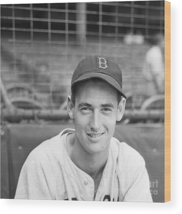 Young Men Wood Print featuring the photograph Ted Williams Of The Boston Red Sox by Bettmann