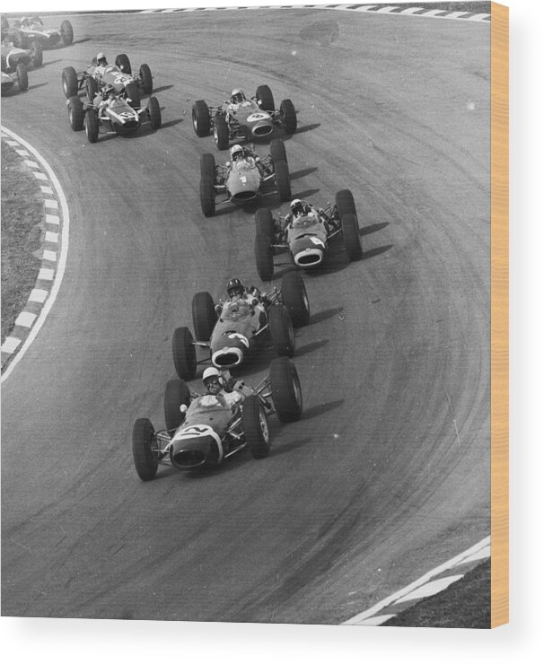 Sports Track Wood Print featuring the photograph Top Drivers by Evening Standard