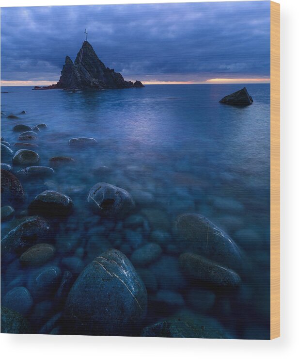 Mediterranean Wood Print featuring the photograph Twilight by Paolo Giudici
