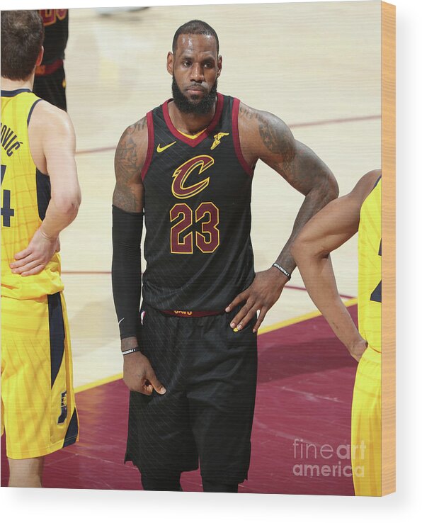 Lebron James Wood Print featuring the photograph Lebron James #47 by Nathaniel S. Butler