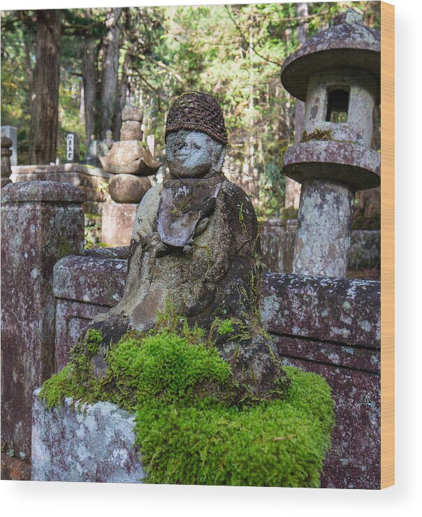Shingon Buddhism Wood Print featuring the photograph Okunoin Cemetery in Koyasan #7 by Christian Beirle González