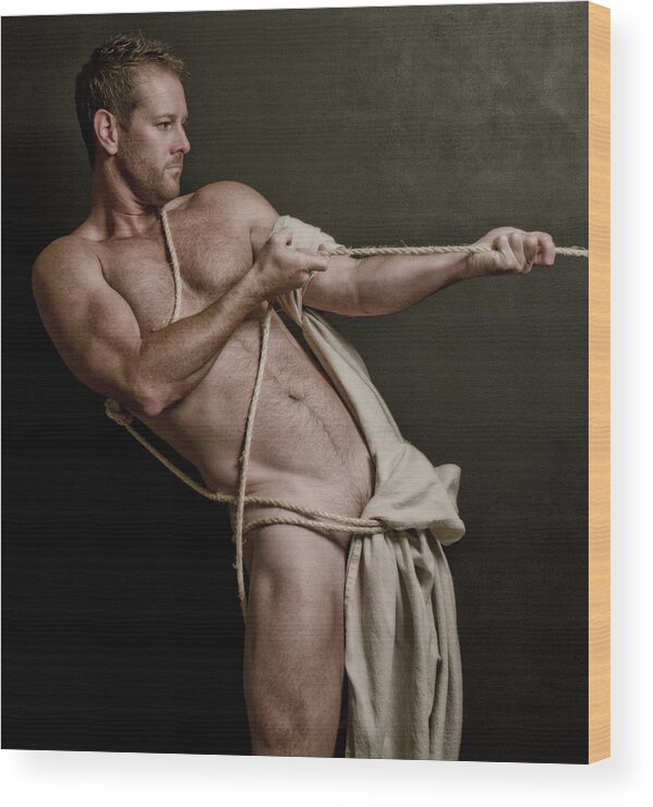  Wood Print featuring the photograph Bill with Ropes 1 by Dave Milstead