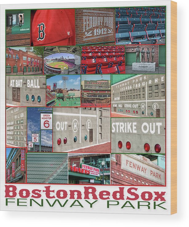 Boston Red Sox Wood Print featuring the photograph Boston Red Sox Fenway Park by Susan Candelario