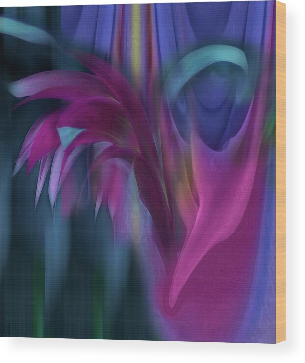 Abstract Wood Print featuring the photograph Dowsing for Color by Wayne King
