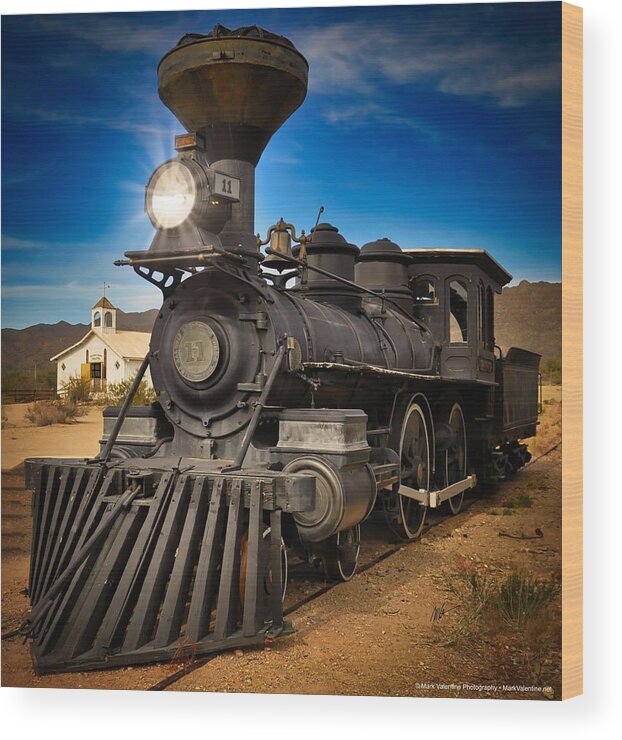 Virginia & Truckee Wood Print featuring the photograph Locomotive VT Reno 11 by Mark Valentine