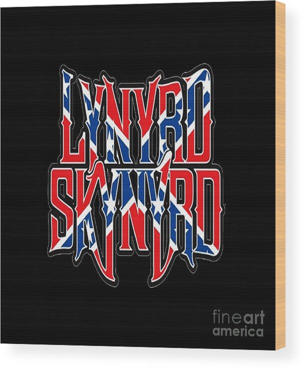 Lynyrd Skynyrd Is An American Rock Band The Eagles Band Wood Print featuring the digital art Lynyrd Skynyrd is an American rock by Band Rock