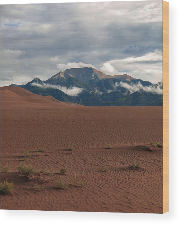 Mountain Wood Print featuring the photograph Magic Sand Dune Mountains by Go and Flow Photos