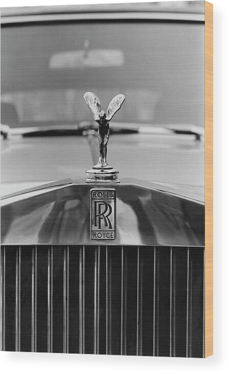 Auto Wood Print featuring the photograph A 1974 Rolls Royce by Peter Levy