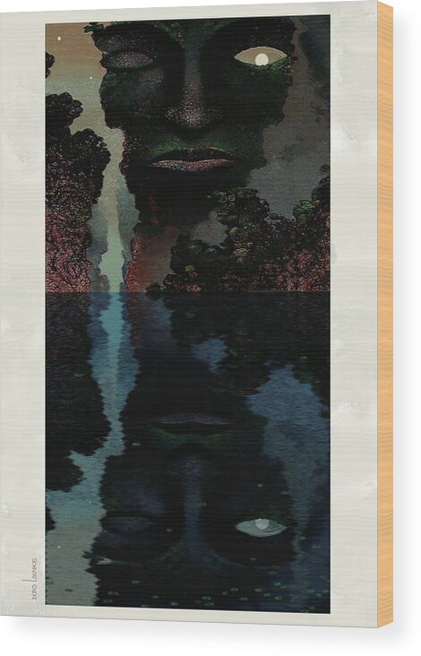 Strange Wood Print featuring the painting Another World #1 by Udo Linke
