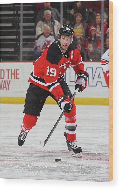 People Wood Print featuring the photograph Carolina Hurricanes V New Jersey Devils #1 by Andy Marlin
