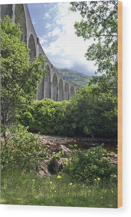 Glenfinnan Steam Wood Print featuring the photograph Harry Potters Glenfinnan Viaduct Scotland #1 by Sally Ross