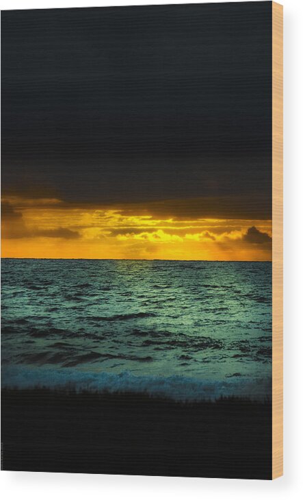 Kauai Wood Print featuring the photograph Kauai Sunrise #1 by Debbie Karnes