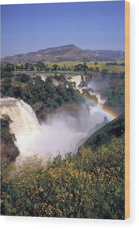Africa Wood Print featuring the photograph Blue Nile Falls #2 by Michele Burgess