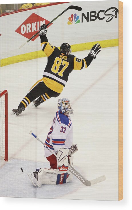 Playoffs Wood Print featuring the photograph New York Rangers V Pittsburgh Penguins #2 by Justin K. Aller