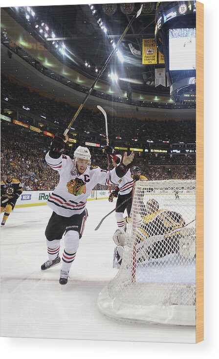 Playoffs Wood Print featuring the photograph 2013 Nhl Stanley Cup Final - Game Four by Harry How