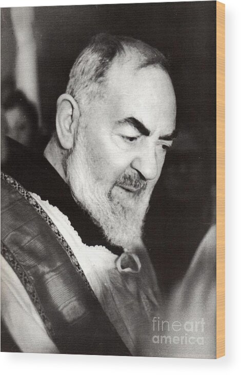 Father Wood Print featuring the photograph Padre Pio by Matteo TOTARO