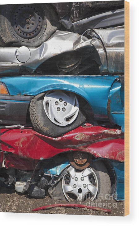 Car Wood Print featuring the photograph The End of the Line #4 by Jim West