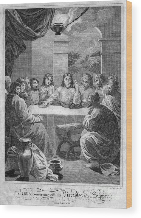 18th Century Wood Print featuring the drawing The Last Supper #5 by Granger