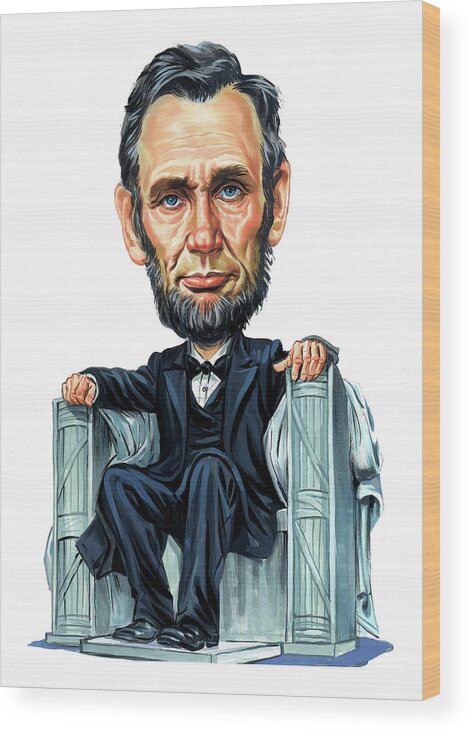 Abraham Lincoln Wood Print featuring the painting Abraham Lincoln by Art 