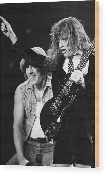 Ac/dc Wood Print featuring the photograph Ac/dc '85 #1 by Chris Deutsch